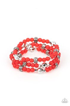 Paparazzi Here to STAYCATION Red Stretch Bracelet Red Bracelet, Red Beads, Red Jewelry, Red Bracelets, Paparazzi Accessories, Stretchy Bracelets, Paparazzi Jewelry, Red Bead, One Set