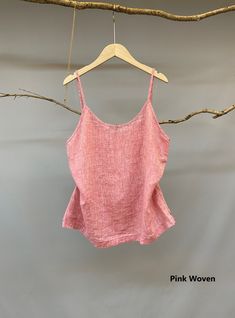 "Adorable camisole top by Nature Chic. 100% linen construction, this slip top is simply the best. Relaxed fit, straight cut, adjustable spaghetti straps, and classic scoop neckline, all these elements work together to create a versatile essential top. It is not only good for summer but also nice for fall underneath a shirt or jacket. -Prewashed linen -Straight cut but roomy -Scoop neck ( V neck's listing is below): https://www.etsy.com/listing/892733834/made-to-order-linen-camisole-top-v-neck?re Linen Camisole, Slip Top, Linen Fashion, Linen Tank Top, Linen Tank, Simply The Best, Top Round, Tankini Top, Straight Cut