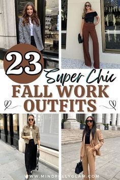 Fall Work Looks For Women, Transition To Fall Outfits Work, Modern Woman Work Outfit, Woman Business Professional Outfits, Chic Fall Work Outfits For Women, Fall Fashion Office Outfits, Womens Fall Business Casual Outfits, Women’s Fall Work Outfits, Women Fall Work Outfits