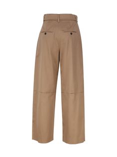 -Cotton trousers -Zip and button closure -High-waisted band with belt loops -Loose fit -Made in Italy -Colour: CamelComposition: 100% Cotton Fendi Wallet On Chain, Herno Jacket, Versace Sweatshirt, Barbour Steve Mcqueen, Stella Mccartney Bag, Versace Shirt, Shopping Places, Royal College Of Art, Cotton Trousers