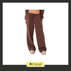 in stock Sporty Brown Pants, Relaxed Fit Wide Leg Sportswear Sweatpants, Casual Brown Wide Leg Sweatpants, Baggy Wide Leg Brown Sweatpants, Brown Baggy Wide-leg Sweatpants, Sporty Wide Leg Sweats For Fall, Casual Full-length Brown Sweatpants, Casual Full Length Brown Sweatpants, Sporty Wide-leg Sweats For Fall