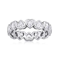 Eternity Band Ring, Eternity Band, Love Symbols, Eternity Bands, Eternity Ring, Band Ring, Band Rings, Heart Shapes, Cubic Zirconia