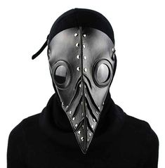 Get a unique look with this steampunk retor plague bird mask made with black pu leather and silver rivets. perfect for a costume or special event, this mask will give you a one-of-a-kind look. get it now! Punk Decoration, Steampunk Plague Doctor, Prom Mask, Steampunk Bird, Steampunk Bag, Plague Mask, Steampunk Mask, Plague Doctor Mask, Cheap Costumes