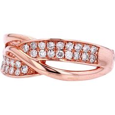 Jet-set with the jewel of contemporary elegance, this 10K Rose Gold Crossover Diamond Ring from a brand renowned for fine jewelry craftsmanship. Embrace the delicate allure of its design, where the warm hue of rose gold intertwines gracefully, forming a captivating crossover pattern. The centerpiece, a sparkling diamond, exudes brilliance, totaling 0.38 carats, adding a touch of luxury to every movement. Whether it graces your finger as a symbol of self-admiration or as a cherished gift, this ring embodies timeless sophistication and modern femininity.Details: Exquisite Estate Jewelry: Handpicked from history, this pre-owned piece is a treasure of extraordinary rarity and charm. This unique, one-of-a-kind find encapsulates the luxury and timeless elegance that only high-end estate jewelry Elegant Pink Gold Diamond Ring With Brilliant Cut, Elegant Pink Gold Diamond Ring With Accents, Formal Pink Gold Diamond Ring With Accents, Elegant Pink Gold Rings, Rose Gold Rings With Tension Setting, Elegant Pink Gold Diamond Ring With Prong Setting, Elegant Pink Gold Diamond Ring, Modern Twist Rose Gold Wedding Diamond Ring, Modern Rose Gold Diamond Ring With Tension Setting