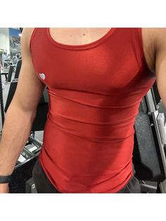 Men Tank Tops, Men's Plain Sexy Sleeveless Vest Red Stretch Tank Vest, Red Sleeveless Tank Top For Sports, Elegant Red V-neck Tank Top, Red Seamless Sleeveless Camisole, Red Stretch V-neck Tank Top, Sleeveless Vest, Mens Tank Tops, Tank Tops