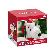 the peanuts snoopy mug is in its box