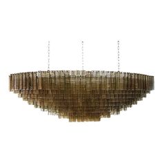 a chandelier made out of bamboo sticks