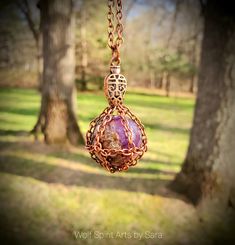 These beauties merge Old World design with functionality! The design is reminiscent of the old incense burners that priests used to carry! These pendants were handcrafted using copper chain, and encased inside is a mini crystal sphere! One is Amethyst, and one is Labradorite! Each one also has a matching decorative bail! To invite this piece into your life is to invite in a little bit of magick! Each piece is a one-of-a-kind that is created with intention and a piece of my heart and soul goes in Unique Mineral Crystal Jewelry For Meditation, Spiritual Electroformed Crystal Necklaces As Gifts, Spiritual Electroformed Crystal Necklace As Gift, Spiritual Purple Jewelry With Unique Variations, Mystical Copper Jewelry For Gift, Mystical Copper Jewelry For Gifts, Spiritual Orb-shaped Jewelry Gift, Magical Amethyst Jewelry For Gifts, Unique Handmade Orb Jewelry