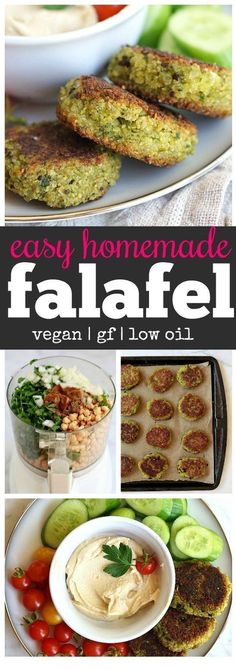 easy homemade falafel with vegetables and dip