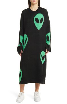 Extraterrestrial faces glow on this supersoft sweater-dress done in an oversized fit that'll give you plenty of room to relax or move. Crewneck Long sleeves 100% acrylic Hand wash, dry flat Imported Dressed In Lala, Sweater Dress Oversized, Oversize Sweater, Sweaters Oversized, Nordstrom Dresses, Fashion Inspiration, Sweater Dress, Hand Wash, Nordstrom