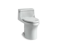 a white toilet sitting on top of a white floor