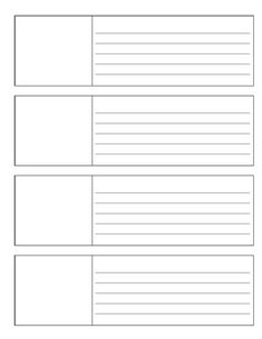 a blank paper with lines on the bottom and one line at the top, in white