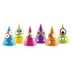 Little Monster Party Hats 6ct | The Party Darling Monster Party Favors, Little Monster Party, Little Monster Birthday, Monster Photos, Diy Monsters, Monster Hat, Monster Birthday Parties, Monster Theme, Birthday Party Hats