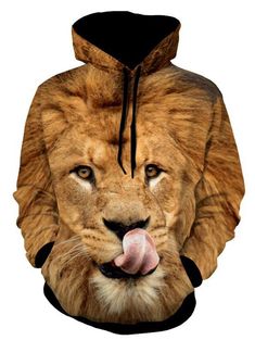 Hoodie 3D   Zip Hoodie Drawstring 3D Lion  Dh Shipping from the US. Easy 30 day return policy, 100% cotton, Double-needle neck, sleeves and hem; Roomy Unisex Fit. Hipster Outfits Winter, Man Street Style, Lion Eyes, 3d Lion, Eye Hoodie, Animal Hoodie, Lion Face, Lion Print, Hipster Outfits