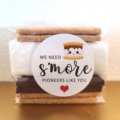 DIY smore themed favors kit with stickers and bags. Makes a great gift for pioneer school or appreciation. We need s'more pioneers like you. Just peel and stick! Each sticker is a 1.9 inch circle and precut on a 8.5x11" sheet. Permanent adhesive with a glossy finish. Bags are food safe material compliant 3" wide x 2" deep x 6 1/2" tall. Flat bottom with a paper insert. Fits fillings for 2 smores.  More gifts: https://www.etsy.com/shop/digitaldoodlebug?ref=si_shop%C2%A7ion_id&section_id=38553541 Jw Pss Gift, Pioneer School Gifts Jw Diy Ideas, Pioneer Survival Kit Jw Gift Ideas, Pioneer School 2024, Regular Pioneer Gifts Ideas, Pioneer Dinner Ideas Jw, Jw Gifts Ideas