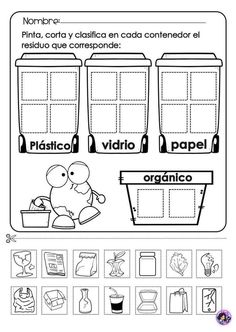 spanish worksheet with pictures and words for children to learn how to make them