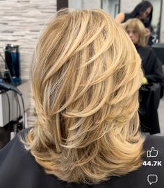 Blonde Mid Length Hair, Blonde Mid Length, Feathered Haircut, 2024 Hairstyles, Haircuts 2024, Modern Shag Haircut