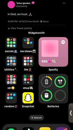 an iphone screen with several different icons and texting on the screenshoter's side