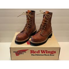 Vtg 1970s Women's Red Wing Irish Setter Boots #890-1 Size 5 1/2 C *New* We Try Our Best To Capture Colors As Accurately As Possible In Photos, However Due To Variations In Lighting And Screen Displays, Actual Color May Vary Slightly From Pictures. If You Have Any Questions, Please Feel Free To Reach Out. I Strive To List My Items As Accurately As Possible And Be The Best Seller Possible. If You Are Dissatisfied With Your Purchase In Any Way, Please Notify Me And Give Me A Chance To Make It Right Red Moc Toe Boots With Vibram Sole, Red Moc Toe Boots With Reinforced Toe, Red Leather High-top Work Boots, Red Rugged Moc Toe Boots, Retro Leather Boots With Vibram Sole, Red Leather Work Boots With Plain Toe, Red Leather Plain Toe Work Boots, Red Boots With Vibram Sole And Plain Toe, Red Work Boots With Reinforced Snip Toe