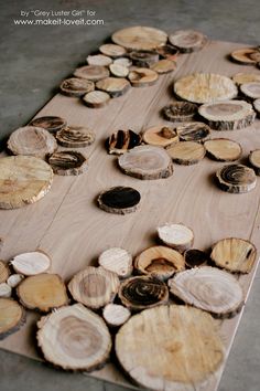 several pieces of wood are arranged on top of each other in order to be cut