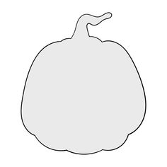 an outline of a pumpkin on a white background