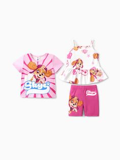 Stay pawsome with our officially licensed Nickelodeon PAW Patrol toddler outfit!
*Product features include a T-shirt, vest, or pants.
*Fabric characteristics are stretchy and elasticized for comfort.
*Each piece of the product is sold separately.
*Neckline options vary by style.
*Sleeves come in short and sleeveless options.
*Style includes a fun PAW Patrol design.
*Fit is true to size.
*Length varies by piece.
*Source of goods is imported.
*Supplier is officially licensed Nickelodeon merchandise. Cute Toddler Outfits, Shapes For Toddlers, Paw Patrol Girl, Paw Patrol Characters, Newborn Baby Clothes, Paw Patrol Nickelodeon, Designer Kids Clothes, Baby Outfits Newborn, Matching Family Outfits