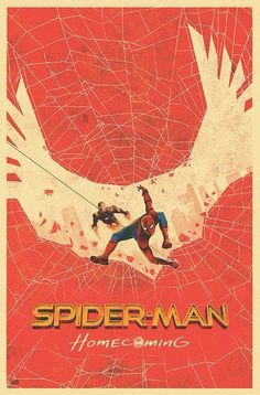 the poster for spider - man home coming