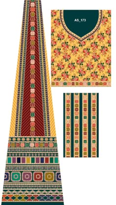 an elaborately designed table runner and matching placemats are featured in this image