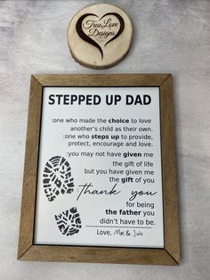 Stepped Up Dad, Personalized Sign, Fathers Day, Gift, Step Dad, Bonus Dad, Step Father Stepped Up Dad, Stepdad Fathers Day Gifts, Romantic Dinner Decoration, Fathersday Crafts, Dad Wedding Gift, Bonus Dad Gifts, Law Christmas, Background Text, Adoption Gifts