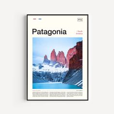 the cover of patagonia magazine with mountains in the background