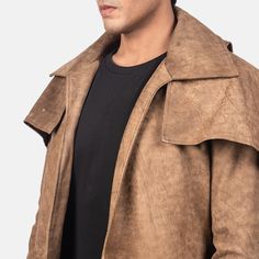 Army Brown Leather Duster Leather Duster, Orange Puffer Jacket, Bespoke Jacket, Varsity Letterman Jackets, Duster Jacket, Aviator Jackets, Letterman Jacket, Mens Black Leather, Blue Coats