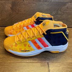 New Adidas Pro Model 2g Basketball Shoes/Sneakers Men’s Size: 8 Color: Yellow, Orange, Navy, White Style No: Fv8387 Brand New With Tags. No Original Box. We Do Our Very Best To Honestly And Accurately Describe Our Items Both In Words And Photos. Please See Photos And Check For Details. Photos Are Of The Actual Shoes That You Will Receive. All Items Come From A Smoke-Free Home. Shoes Will Be Packaged Very Carefully And Box Shipped. Thanks And Have A Great Day! Yellow Basketball Shoes For Sports With Round Toe, Yellow Sneakers With Boost Midsole For Sports, Yellow Basketball Shoes With Round Toe, Yellow Round Toe Basketball Shoes For Sports Events, Yellow Basketball Shoes With Boost Midsole, Yellow Basketball Shoes With Boost Midsole For Sports Events, Yellow High-top Sneakers For Sports Events, Yellow Sporty Sneakers For Sports Events, Sporty Yellow Sneakers For Sports Events