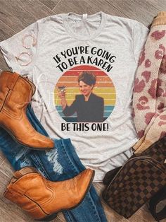 Will and grace if you're going to be a karen be this one Tshirt Hoodie Sweater available in T-shirt, hoodie, tank top, longsleeve, multi color and size S M L XL XXL 3XL 4XL 5XL. Shipping from the US. Easy 30 day return policy - Shop now! 6.1-ounce, 100% cotton .Double-needle neck, sleeves and hem; Roomy Unisex Fit. Ash is 99% cotton, 1% poly; Sport Grey is 90% cotton, 10% poly; Dark Heather is 50% cotton, 50% polyester .Decoration type: Digital Print. Made by Gildan Karen Tshirt, Bad Moms, Shirts To Make, Robert Frost, Will And Grace, Best Selling Products, Tshirt Ideas, I Feel Pretty, Feel Pretty