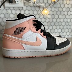 As Close To New As You’ll Get On Posh. Worn 2-3 Times, Spectacular Condition. Jordan 1 Mid Crimson Tint, Tint Color, Shoes Air, Air Jordan 1 Mid, Jordan 1 Mid, Jordans For Men, Air Jordan 1, Jordan Shoes, Mens Shoes Sneakers