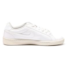 NIKE Sneaker Trainers White Leather Womens UK 5.5 Classic White Fade-resistant Sneakers, Classic Fade-resistant Sneakers With Round Toe, White Slip-resistant Synthetic Sneakers, White Leather Slip-resistant Sneakers, Classic Fade-resistant Lace-up Sneakers, Nike Sneaker, Professional Cleaning, White Leather, Leather Women