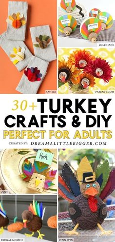 turkey crafts and diy perfect for adults