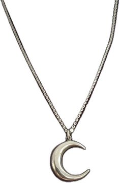 Gothic Sterling Silver Necklaces, Silver Moon Shaped Symbolic Necklace, Gothic Sterling Silver Necklaces In Silver, Symbolic Silver Crescent Necklaces, Symbolic Silver Crescent Necklace, Silver Crescent Moon Phase Charm Necklace, Silver Crescent Sterling Silver Charm Necklace, Nickel-free Silver Half-moon Necklace, Nickel-free Silver Half Moon Necklace