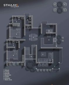 the floor plan for an apartment building