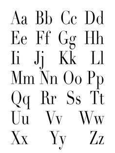 an old english alphabet with letters and numbers