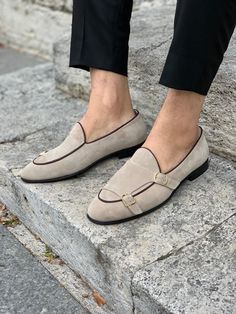 Stanoss Cream Buckle Shoes-baagr.myshopify.com-shoes2-BOJONI Elegant Suede Monk Strap Shoes For Semi-formal, Elegant Suede Monk Strap Shoes For Semi-formal Occasions, Elegant Semi-formal Suede Monk Strap Shoes, Elegant Suede Monk Strap Shoes For Business, Suede Monk Strap Shoes With Round Toe For Semi-formal, Classic Leather Shoes With Contrasting Heel Counter, Classic Leather Shoes With Contrasting Flat Heel, Classic Flat Leather Shoes With Contrasting Heel, Elegant Suede Monk Strap Shoes With Rubber Sole