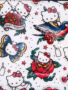 the hello kitty pattern has been painted on