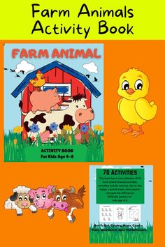 farm animals activity book for kids