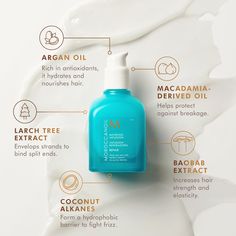 Lightweight formula seals split ends while conditioning for a smooth, fresh-cut appearance. Moroccanoil Shampoo, Treat Damaged Hair, Grande Cosmetics, Styling Hair, Shea Moisture Products, Moroccan Oil, Hair Serum, Nourishing Hair, Split Ends