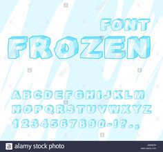 the font and numbers are drawn with ice