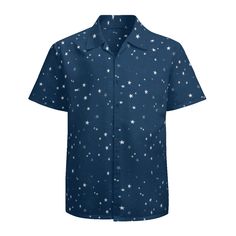 • Elevate your style with our Men's Navy Blue Star Print Shirt, a perfect blend of simplicity and fashion-forward design.• Crafted from high-quality 100% polyester fabric, offering comfort and durability for everyday wear.• Featuring a captivating star print pattern, this shirt adds a touch of astronomy-inspired charm to your wardrobe.• Designed with short sleeves for a casual and relaxed look, ideal for various occasions.•Makes a thoughtful gift for any man who appreciates unique and stylish clothing. Bring out his inner rock star!!! :)Designed in California by Trendy Hip Buys. Handmade to order from overseas.Hand wash or machine wash, do not soak for a long time, do not bleach, do not exceed 45ºC washing liquid temperature·This size data is measured under the flat, due to different measu Cotton Shirt With Star Print For Summer, Casual Short Sleeve Shirt With Star Print, Casual Star Print Short Sleeve Shirt, Blue Star Print Top With Relaxed Fit, Cotton Short Sleeve Shirt With Star Print, Blue Short Sleeve Tops With Star Print, Blue Short Sleeve Top With Star Print, Navy Blue Shirt Men, Men Short Sleeve Shirt