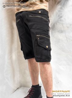 You can view all available Shortpants listed by sizes (copy & paste our link):  https://urls.fr/NceMye INDIAN PROJECT Alternative Clothing Goa (2004-2024) ETA GROUND Black :: Quarter pant in stretch Coton fabric 4 front pockets 4 back pockets 4 side pockets 2 "secret pockets" Metal buckle (keys holder) on side. Premium Quality Zippers by YKK. Please provide us with a telephone number (with country code) to ensure trouble-free delivery! Most carriers require this. Thanks. SIZING CHART Please have Gothic Bottoms With Pockets For Festival, Gothic Cotton Bottoms For Festival, Alternative Style Bottoms With Pockets For Festivals, Alternative Style Festival Bottoms With Pockets, Alternative Festival Bottoms With Pockets, Techwear Pants With Pockets For Festival, Techwear Festival Pants With Pockets, Festival Techwear Pants With Pockets, Black Pants With Pockets For Festival