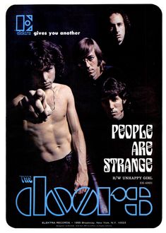 an advertisement for the doors band, people are strange