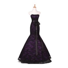 Purple Lace Dresses For Prom, Purple Fitted Bridesmaid Dress For Wedding, Fitted Purple Bridesmaid Dress For Wedding, Fitted Floor-length Purple Wedding Dress, Purple Lace Prom Evening Dress, Fitted Purple Bridesmaid Dress For Banquet, Fitted Purple Lace Evening Dress, Purple Fitted Lace Evening Dress, Lace Wedding Dress In Purple