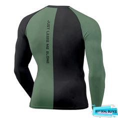 a black and green long sleeved shirt