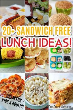 20 sandwich - free lunch ideas for kids and adults